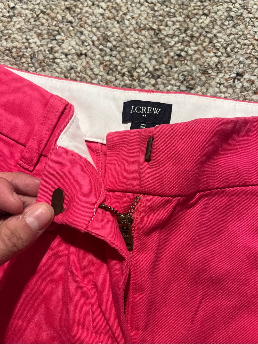 J. Crew Classic 5" Chino Shorts in Bright Pink - Picture 4 of 7